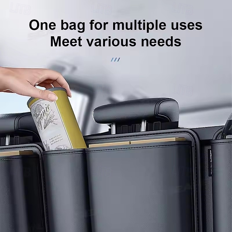 Car Trunk Organizer Hanging Backseat Storage Bag Hook and Loop Fastener Leatherette Storage Pocket for SUV/MPV/Truck 2025 - €34.62 –P6