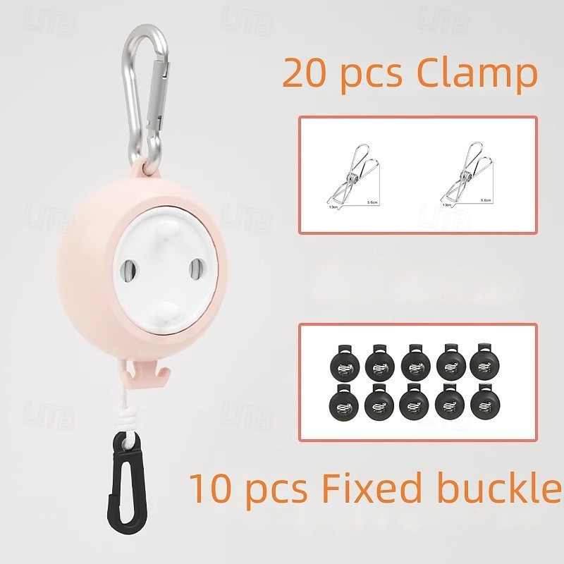 1 pz. stendibiancheria da viaggio durevole e portatile da 26 piedi per campeggio e attività all'aperto stendibiancheria retrattile portatile stendibiancheria per campeggio e viaggi - leggero e del 2025 a $23.99 –P3