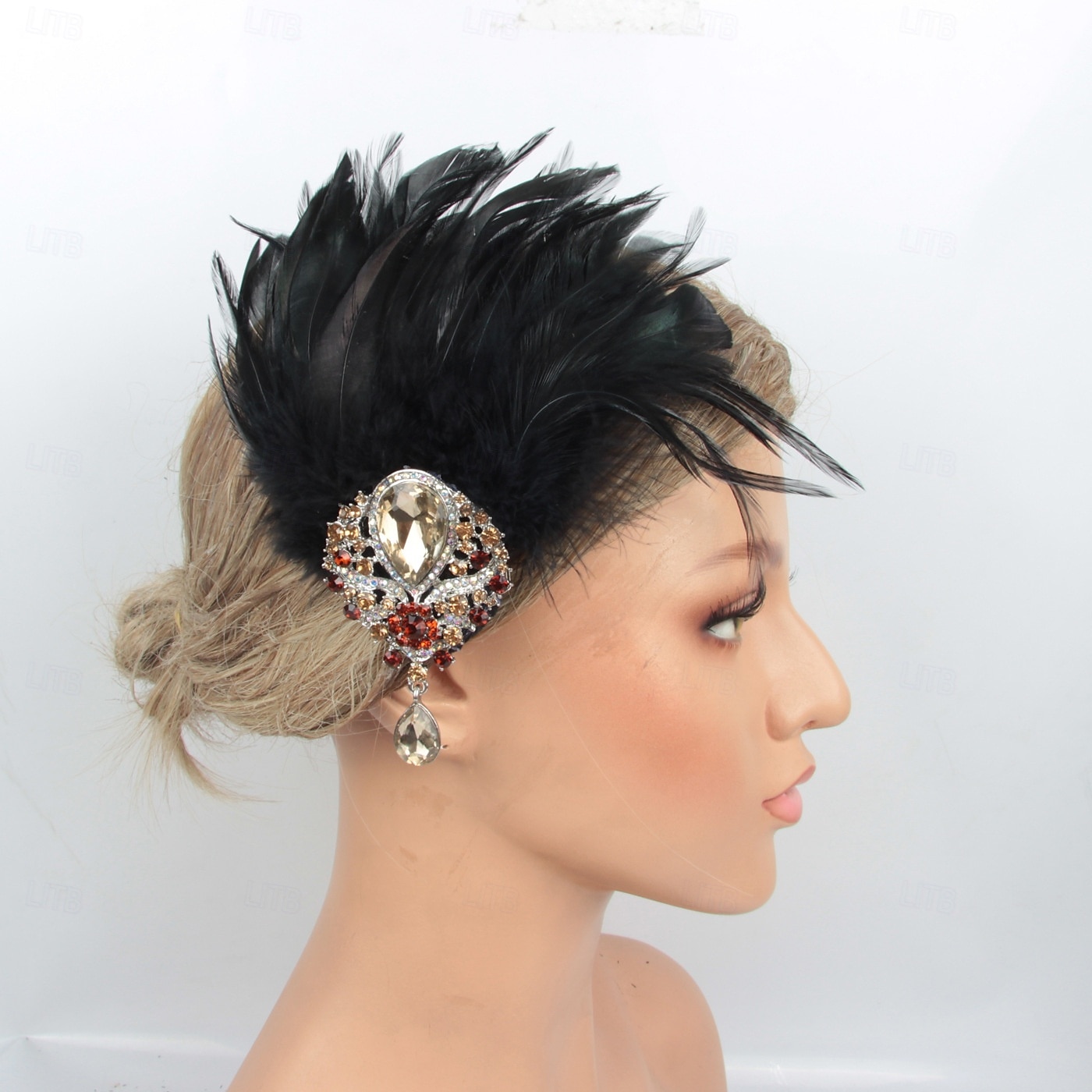 Retro Antiguo 1920s Tocados Baile de Máscaras Diadema de estilo flapper El gran Gatsby charlestón Pluma Disfraz Mujer Víspera de Todos los Santos Carnaval Mascarada Fiesta de Cóctel Fiesta de baile 2025 - $13.99 –P2