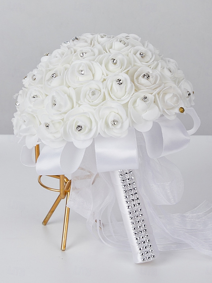 Flores en la muñeca para bodas Ramos Boda  Evento  Fiesta PVC (Policloruro de vinilo) Estilo de flor 2025 - $95.99 –P2