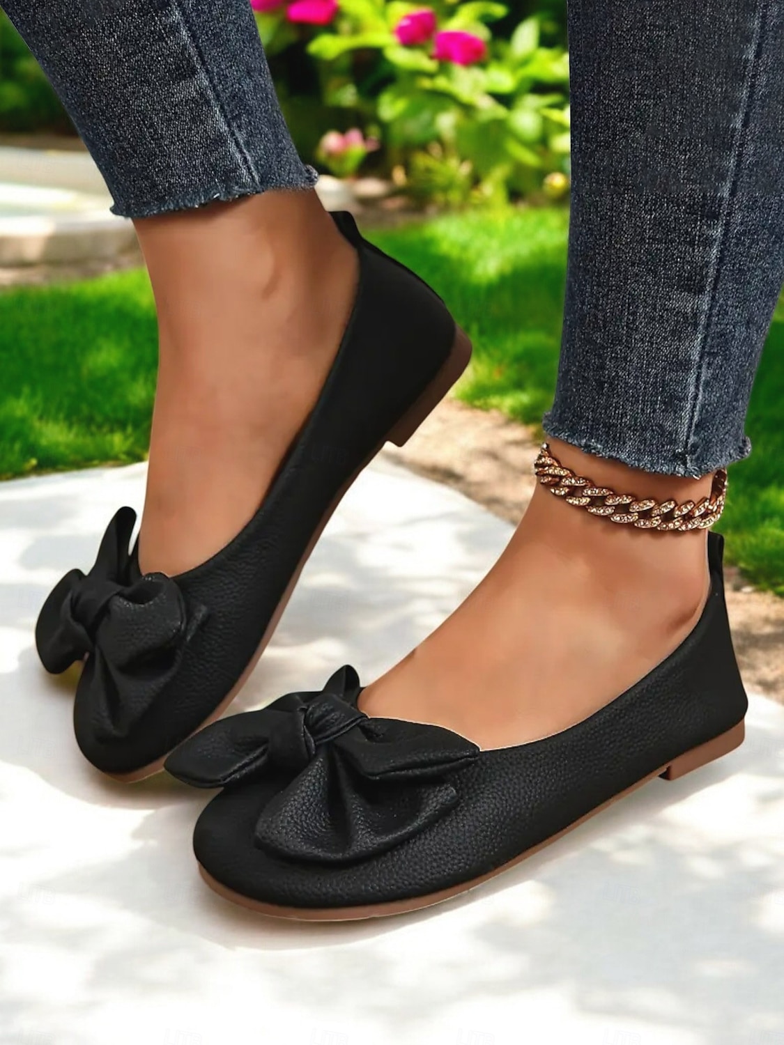 sapatos descalços com laço feminino – sapatos largos e macios, sapatilhas de balé casuais e confortáveis para uso diário de 2025 por $19.99 –P3