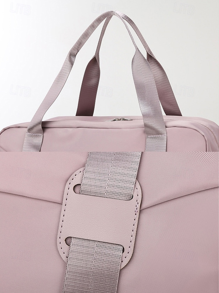 Women's Travel Duffel Bag with Shoe Compartment – Large-Capacity Waterproof Weekender Tote for Gym, Sports and Overnight TripsColor Wine Black Pink 2025 - $29.99 –P10