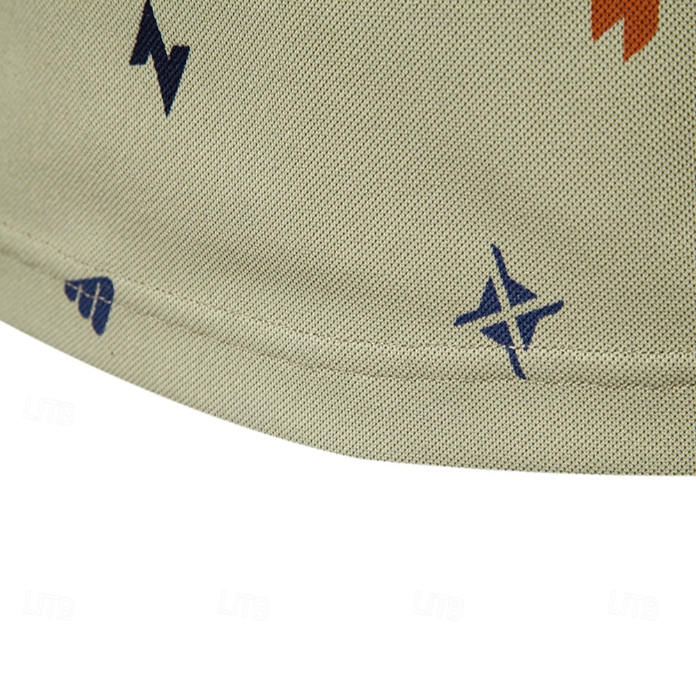 Men's Polo Knit Polo Sweater Formal Work Turndown Short Sleeve Letter & Number Buttons Summer White Green Beige Polo 2026 - $24.99 –P13