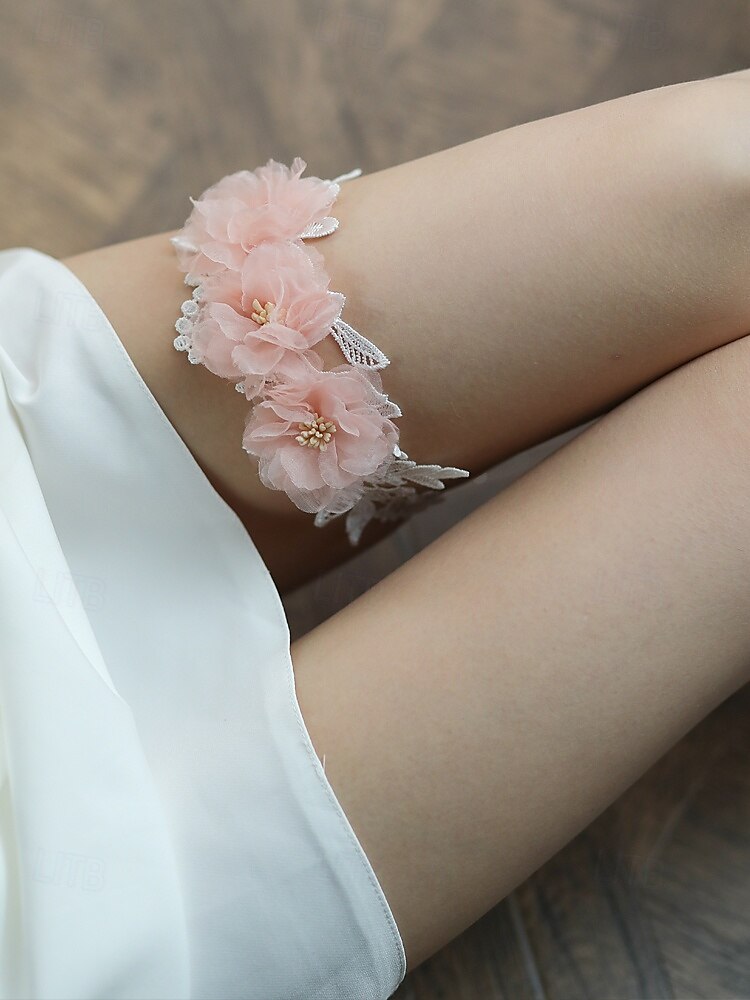 Chiffon Kuschelig Hochzeitsstrumpfband Mit Blumig Strumpfbänder Hochzeit / Party / Abend 2025 - $14.99 –P4