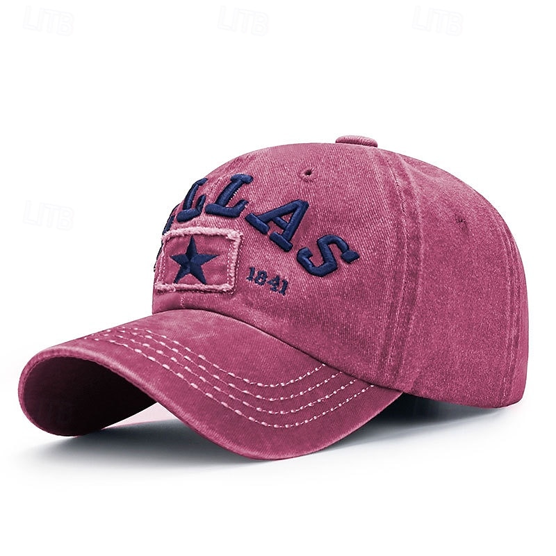 Herren Cap Basecap Sonnenhut Kappe Schwarz Wein Baumwolle Bestickt Modisch Brautkleider schlicht Täglich Wochenende Buchstabe Solide / einfarbig Einstellbar Sonnenschutz Atmungsaktiv 2025 - $7.49 –P8