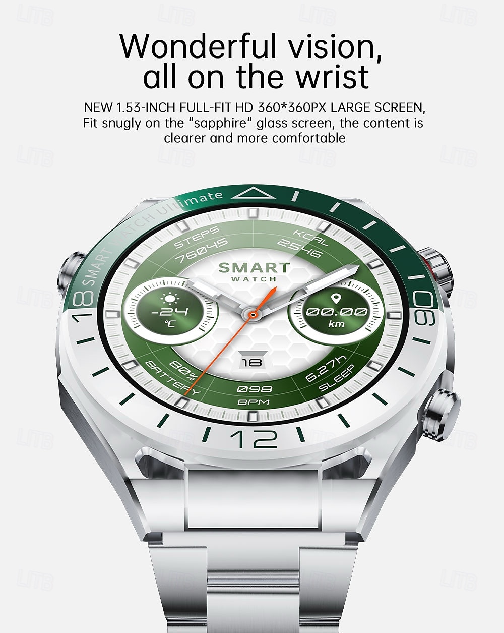 Reloj inteligente de 1 pulgada smartwatch reloj de fitness reloj para correr Bluetooth compatible con Android iOS hombre impermeable manos libres rastreador de pasos caja de reloj de 40mm IP 67 2025 - $67.99 –P6