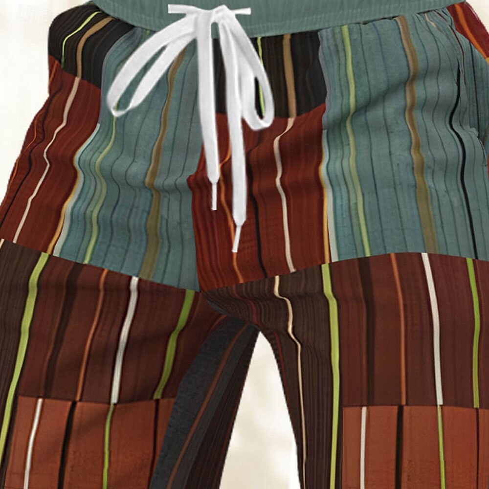 Bărbați Bloc Culoare Peteci Chiloți Înot Pantaloni Scurti Pantaloni Scurți de Înot Talie medie Șic Stradă Hawaiană Casual Concediu Buzunare laterale Talie elastică cu șnur Designer Îmbrăcăminte 2025 - $21.99 -P2