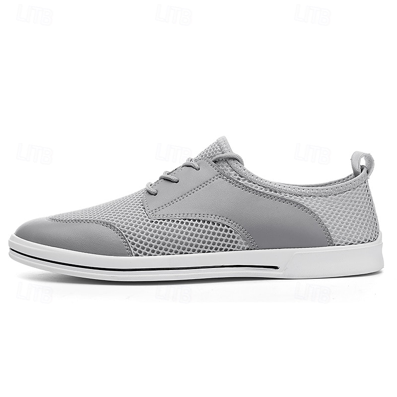 Men's Lightweight Breathable Mesh Lace-Up Sneakers – Casual Walking Shoes with Airy Design for Summer, Travel & Everyday Comfort 2025 - $46.99 –P5