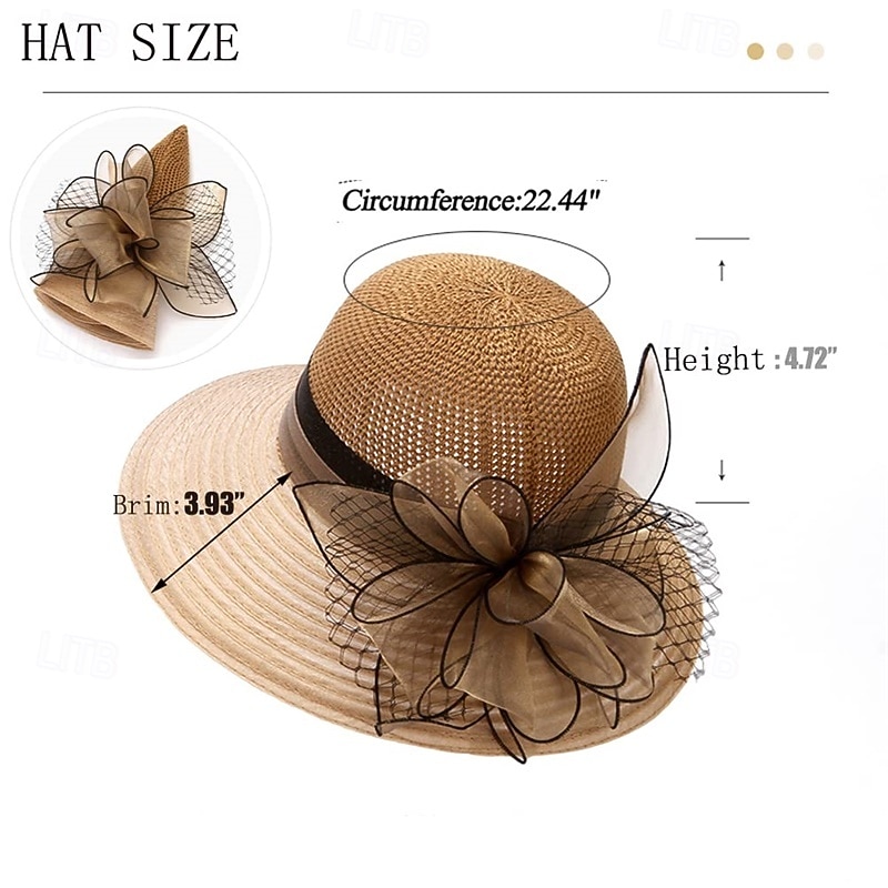 Women Organza Kentucky Derby Hat Fascinators Bucket Bowler Hat for Tea Party Bridal Wedding Church Dress Hat Sun Cap 2026 - $14.99 –P4