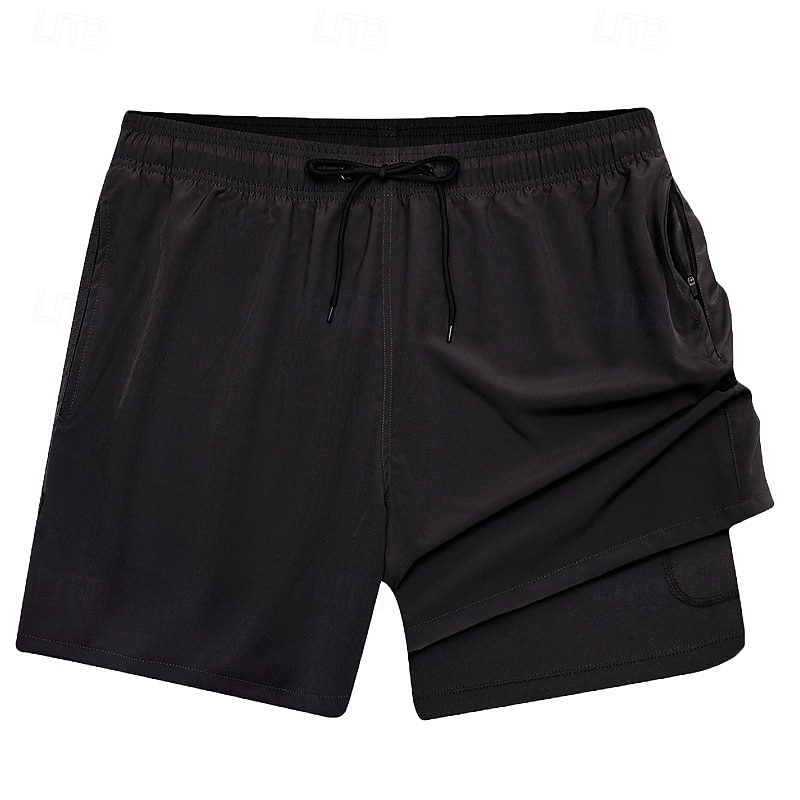 Homens Calção Justo de Natação Shorts de Natação Bermuda de Surf Calças Com Cordão Com bolsos Natação Surfe Praia Esportes Aquáticos Cor Sólida Verão Primavera de 2025 por $26.99 –P3