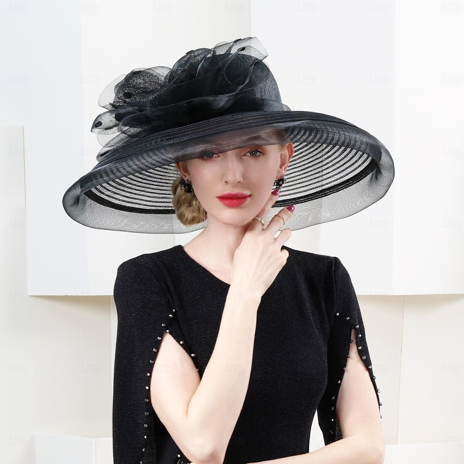 Hats Fiber Floppy Hat Sun Hat Veil Hat Wedding Tea Party Elegant