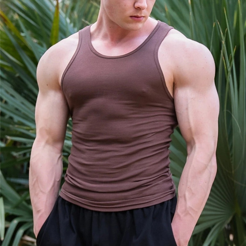 Herren Tank Top Weste Unterhemd Ärmelloses Shirt Ärmellos Rundhalsausschnitt Sommer Einfach Mode Designer Basic Schnelltrocknend Urlaub Straße Ausgehen Hellgelb Schwarz Weiß Top T-Shirt für Herren 2025 - $12.99 –P9