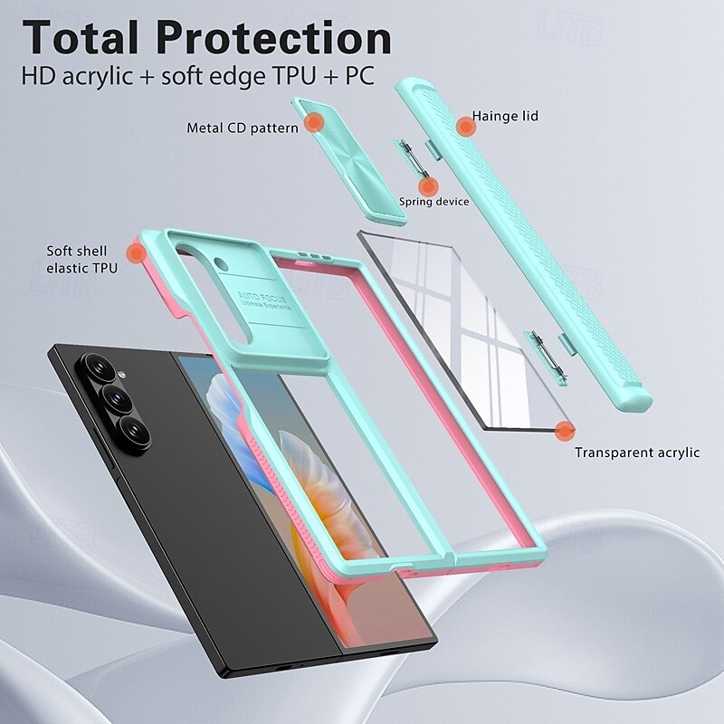 2025年 電話 ケース 用途 サムスンのギャラクシー Zフォールド7 Zフォールド6 Z Fold 5 バックカバー 耐衝撃 レトロ風 TPU PC コレクション – $20.99 –P6