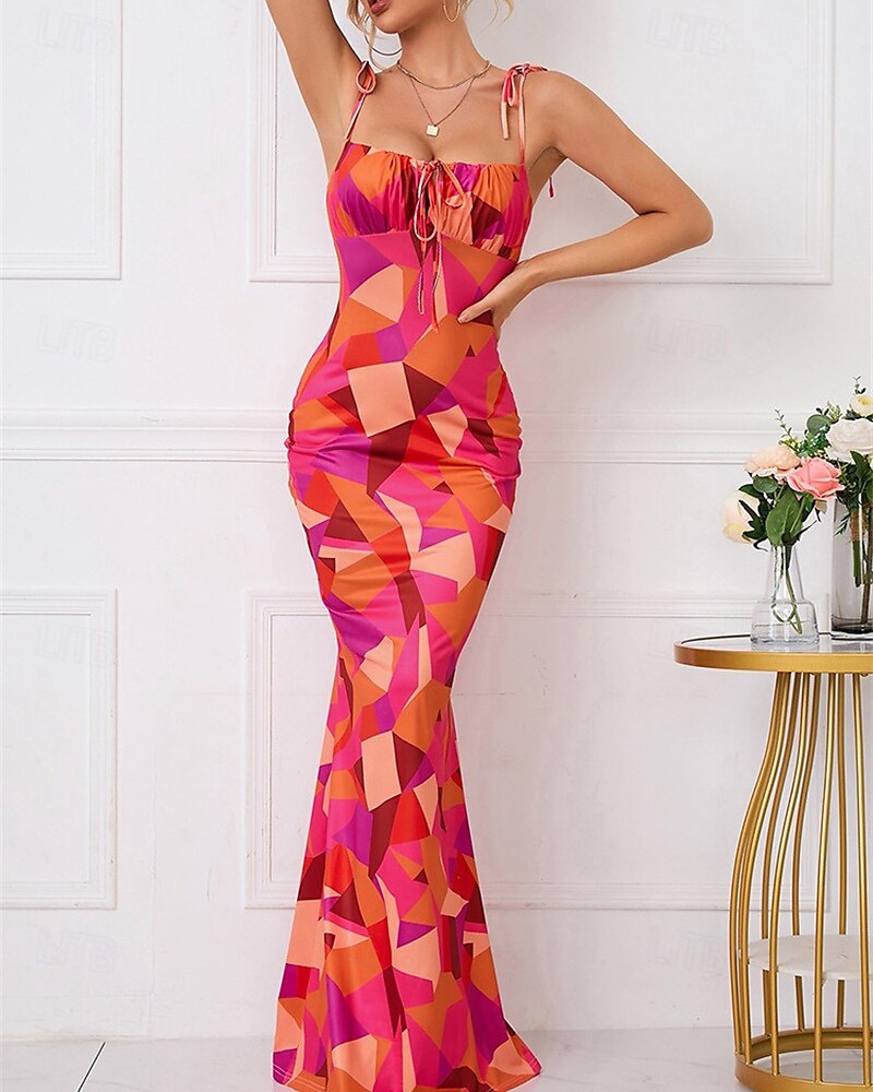Damskie Sukienka mini Codzienne sukienki Sukienka maxi Sukienka w kwiatki Letnie sukienki Elegancki Codzienny Bez rękawów Urlop Codzienny Randka Regularny Kwiaty Bez rękawów Cienkie ramiączka Blush 2025 - $25.99 –P5