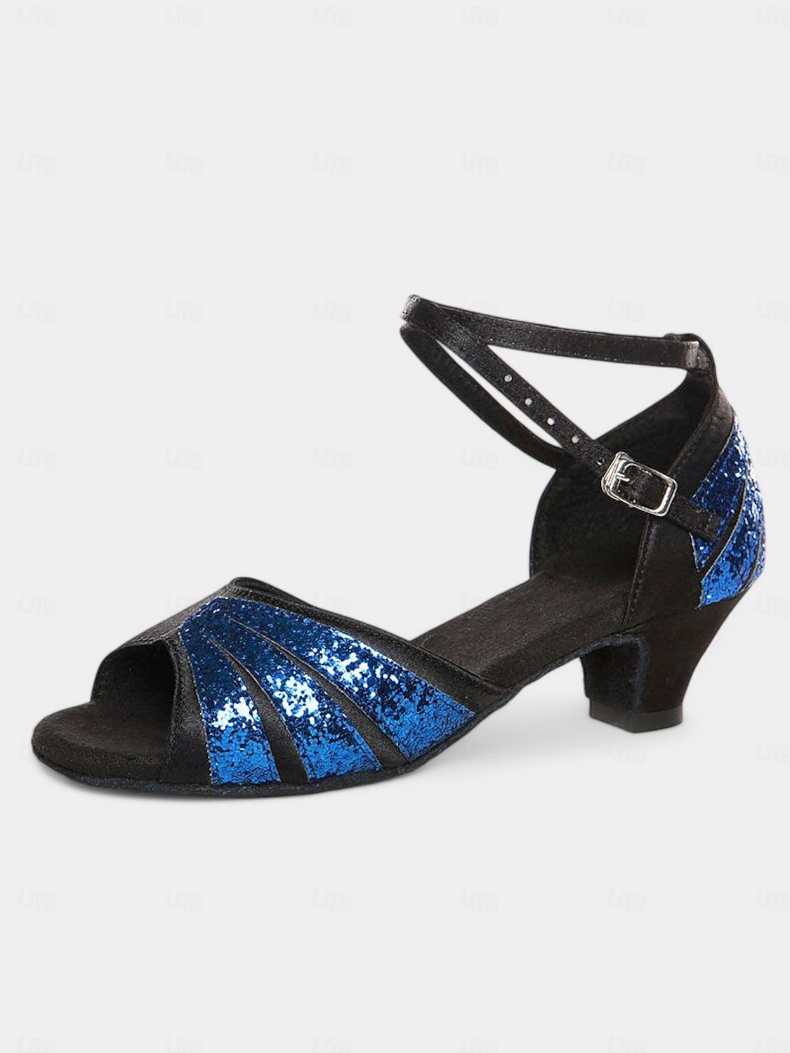 Silver Glitter Dance Sandals for Women | Elegant Open Toe Heel with Adjustable Strap | Perfect for Ballroom, Salsa & Evening Wear 2025 - $32.99 –P4