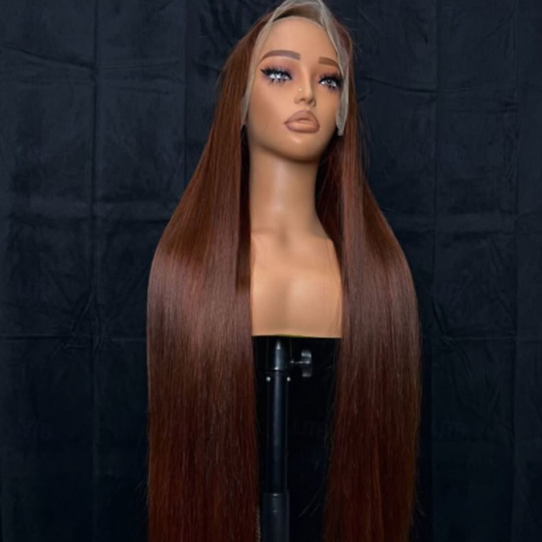 Cappelli veri Chiusura 5x5 13x4 Pizzo Frontale Parrucca Parte libera Brasiliano Liscio Marrone Parrucca 130% 150% Densità dei capelli 100% Vergine Senza colla Pre-a pizzico Per Da donna Lungo del 2025 a $232.39 –P4