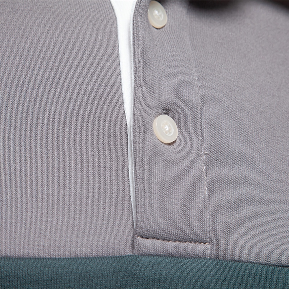 Herr Polo sweatshirt Gul Armégrön Rubinrött Blå Grön Kavajslag Färgblock Ledigt Dagligen Sport Ledigt Vår & Höst Kläder Pull Tröjor Långärmad 2025 - $25.99 –P12