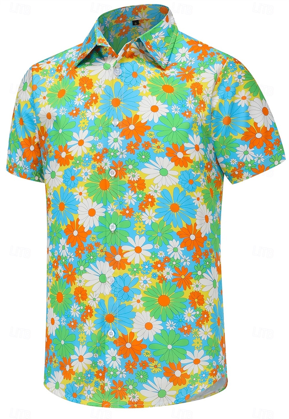 Retro 70. léta Tričko Aloha košile Hippie Květinový Sedmikráska Maškarní kostým Pánské Dovolená Párty Pride Parade Dospělé Tričko 2025 - $20.99 –P4