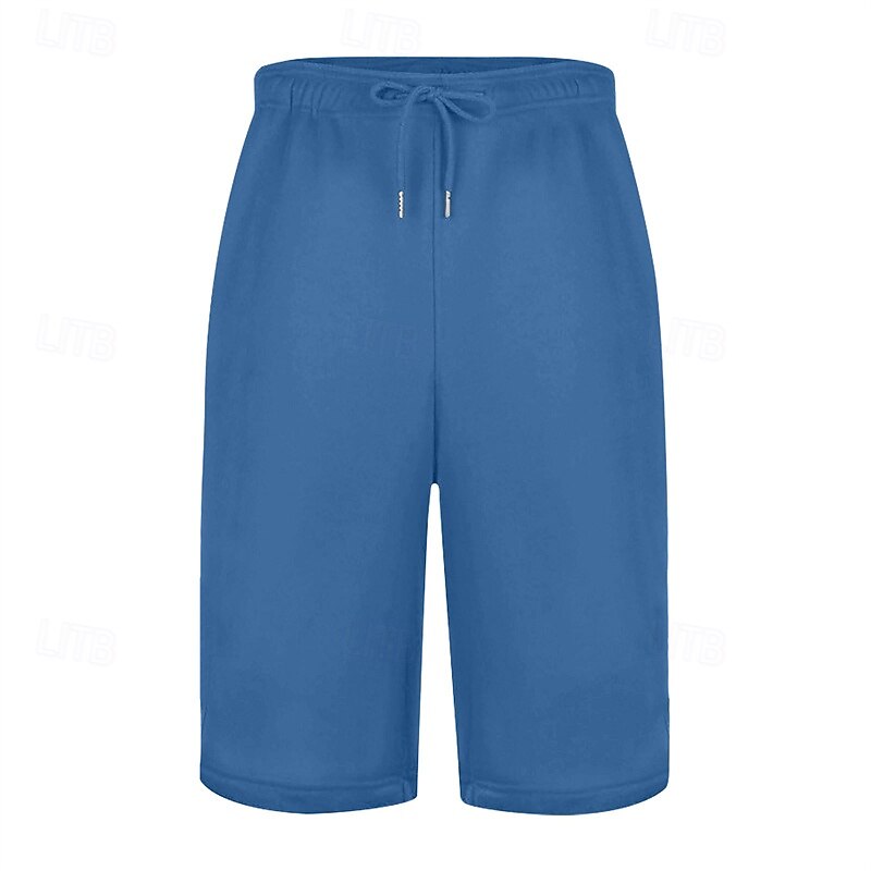 Men's Sweat Shorts Summer Shorts Casual Shorts Pocket Drawstring Elastic Waist Plain Comfort Short Party Daily Fashion Classic Style White Wine Micro-elastic 2025 - $17.99 –P8
