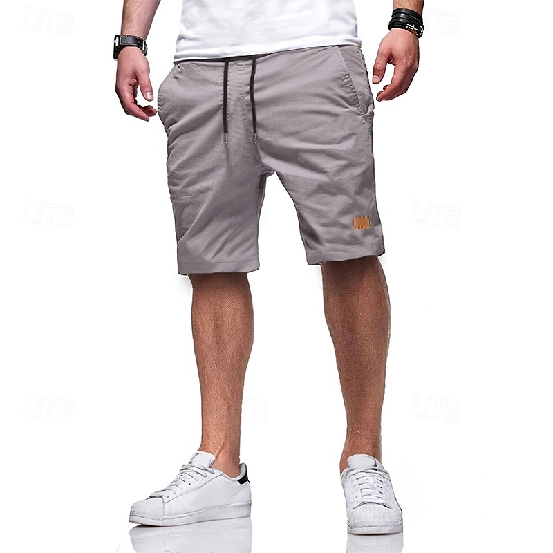 Per uomo Pantaloncini modello cargo Pantaloncini Pantaloncini estivi A cordoncino Vita elastica Multi tasca Liscio Comfort Indossabile Lunghezza del ginocchio Esterno Sport Giornaliero Di tendenza del 2025 a $13.99 –P10