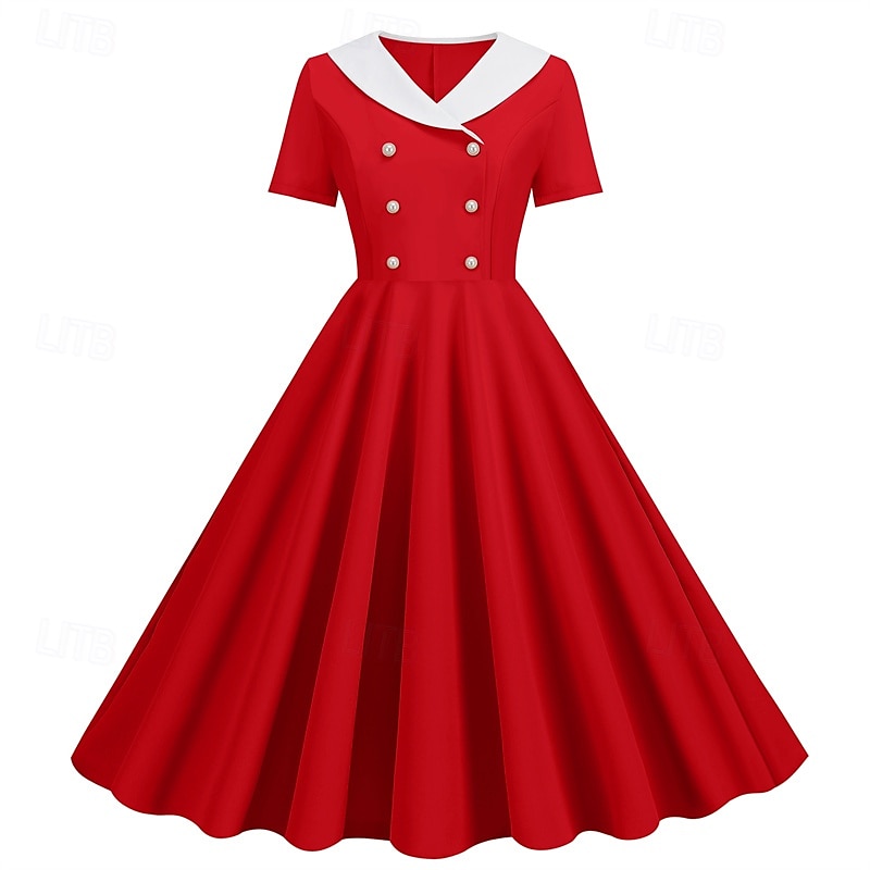 Retro Vintage 1950s Dress Swing Dress Women's Carnival Masquerade Daily Wear Bachelorette Party Adults' Dress Homecoming Dresses 2025 - $25.99 –P7