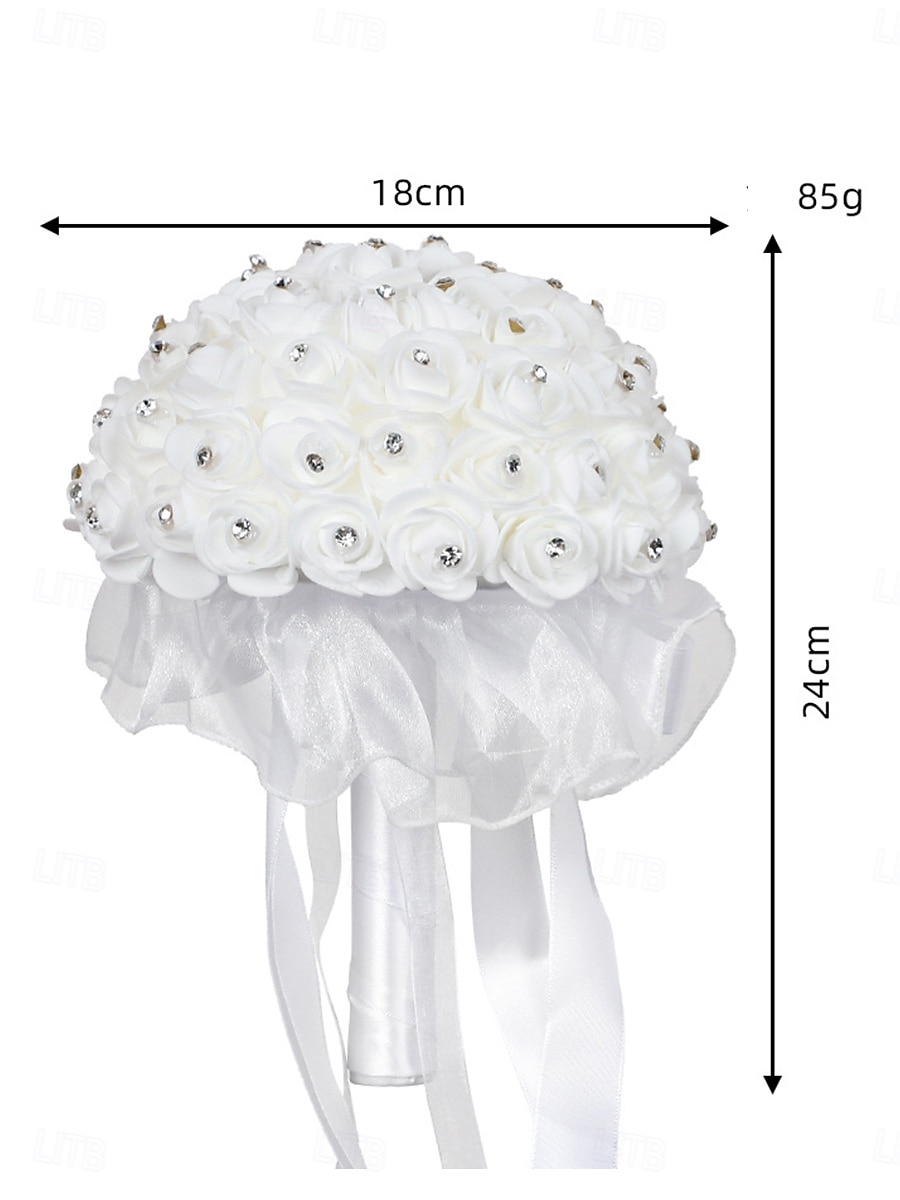 Flores en la muñeca para bodas Ramos Boda  Evento  Fiesta PVC (Policloruro de vinilo) Estilo de flor 2025 - $95.99 –P6