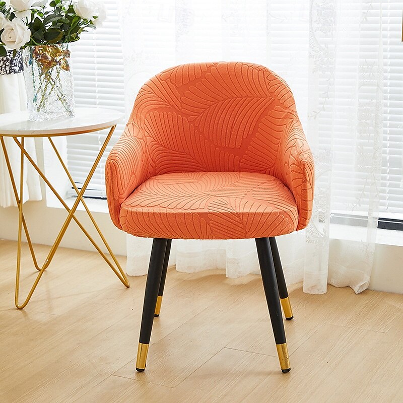 husa fotoliu inalt jacquard cu frunze husa elastica anti-alunecare pentru fotolii inalte, cu model elegant de frunze jacquard. protejează mobila de pete, murdărie și uzură 2025 - $7.49 -P3