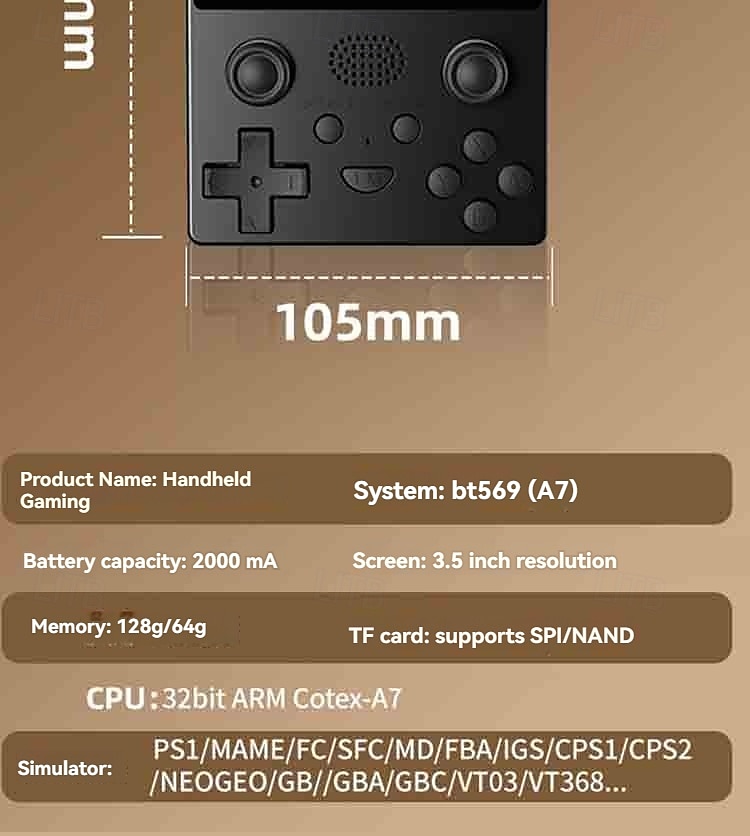 lettori di videogiochi portatili retrò console per videogiochi gamepad macchina da gioco tascabile sistema linux x5 del 2025 a $71.99 –P6