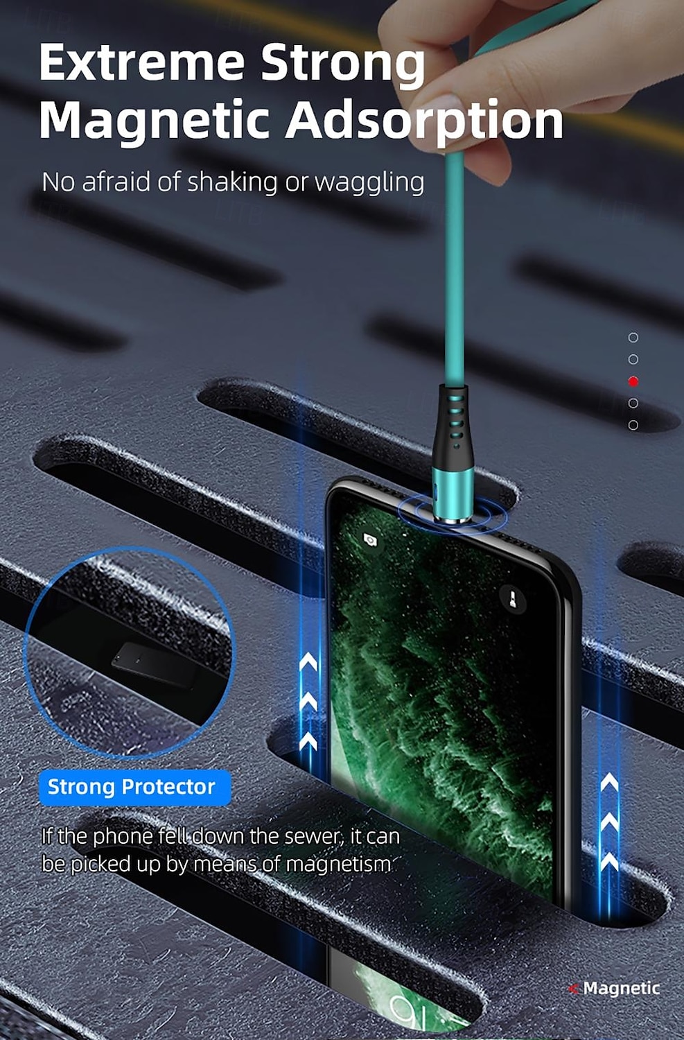 USB C kabel Bleskový kabel Micro USB kabel USB A na Lightning / micro / USB C 2.4 A Nabíjecí kabel Magnetické Tekutý silikagel Pro iPad Samsung Xiaomi Doplňky k mobilu 2025 - $13.99 –P10