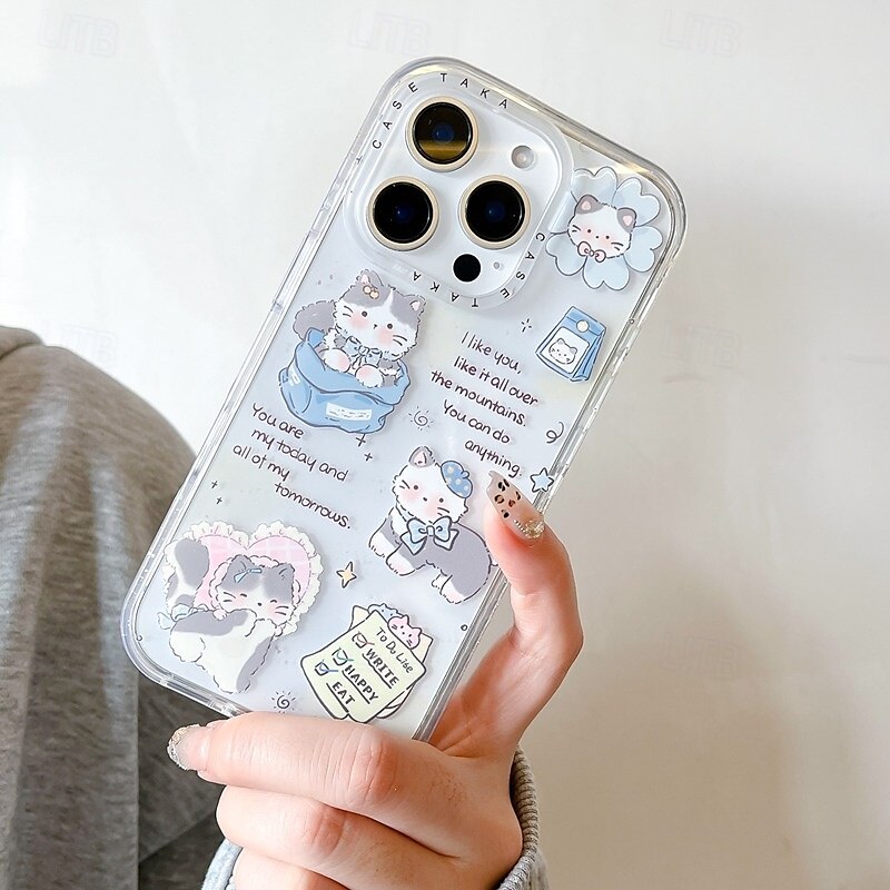 2025年 電話 ケース 用途 iPhone 16 iPhone 16プロ iPhone 16 Proマックス iPhone15 iPhone 15 Pro Max iPhone 14 Pro Max ウォレットカードケース スタンド付き 耐衝撃 カートゥン TPU アクリル  コレクション – $15.99 –P7