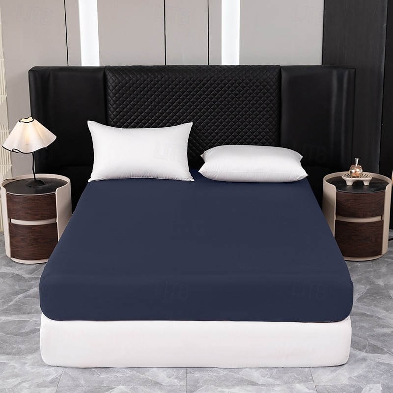 1pc Solid Colored Bedding Fitted Sheet Only(no Pillowcases) Elastic Band Around Mattress Easy Care 2025 - $16.99 –P16