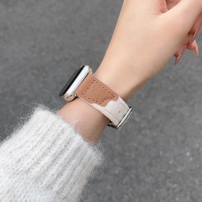 Bucle en Solo Loop Compatible con Apple Watch Correa 38mm 40mm 41mm 42mm 44mm 45mm 49mm Bonito Ajustable Cuero Sintético correa de repuesto para iwatch Ultra 2 Series 9 8 7 SE 6 5 4 3 2 1 2025 - $22.99 –P4