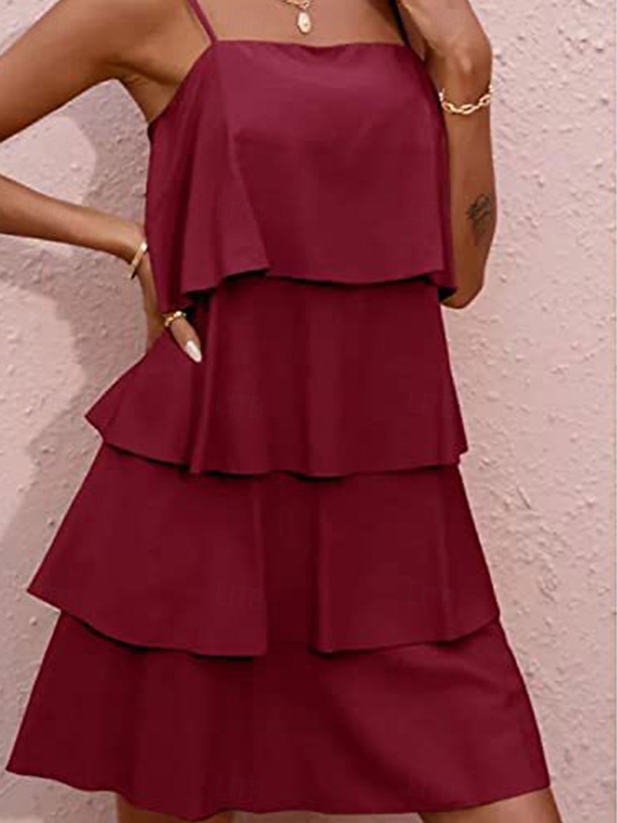 Women's Mini Dress Casual Dress Slip Dress Basic Casual Vacation Casual Daily Regular Fit Plain Sleeveless Strap Black White Yellow Pink Summer Spring 2025 - $27.99 –P3