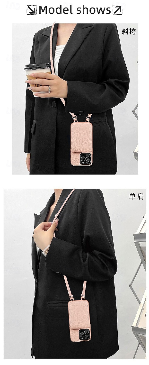 телефон Кейс для Назначение iPhone i16 15 14 Pro Max Plus 13 Pro Max Кейс на заднюю панель со стендом Магнитный с ремешком Ретро Покрытие Кожа PU 2025 - $26.99 –P9