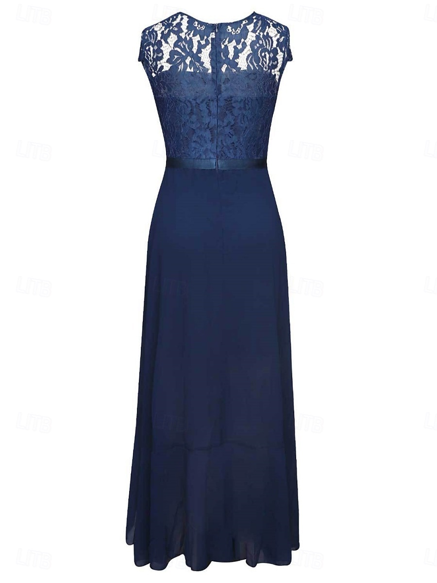 Sukienka na graduacje dla kobiet Sukienka maxi Jednolity kolor Sukienka balowa Sukienka w kształcie litery A Sukienka Fit and Flare Elegancka Formalna Półformalna Gość na wakacje Zaręczyny Przyjęcie 2025 - $41.99 –P17
