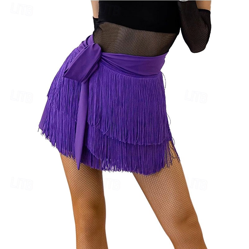 fustă de dans cu franjuri pentru fete adolescente fuste mini înfășurate în creion latin pentru club de noapte festival carnaval 2025 - $32.99 –P9