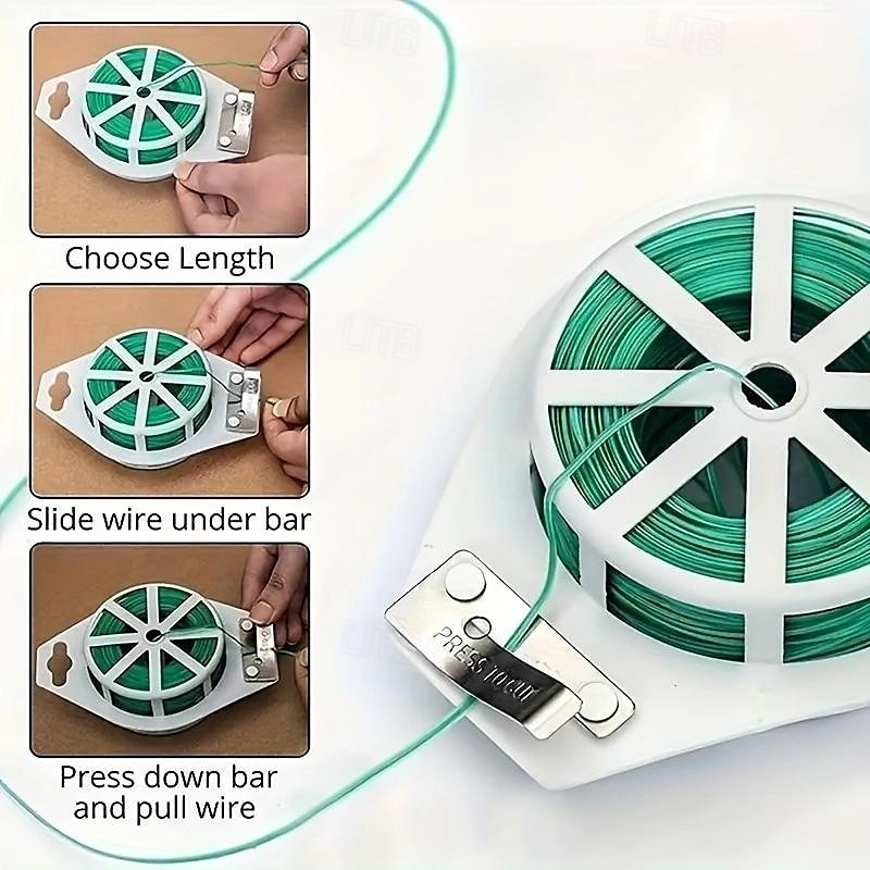fascette verdi con taglierina, fascette per piante da giardino riutilizzabili, fascette verdi per giardinaggio piante pomodori legare fascette da giardino per piante, fascette da giardino fiori del 2025 a $3.49 –P5