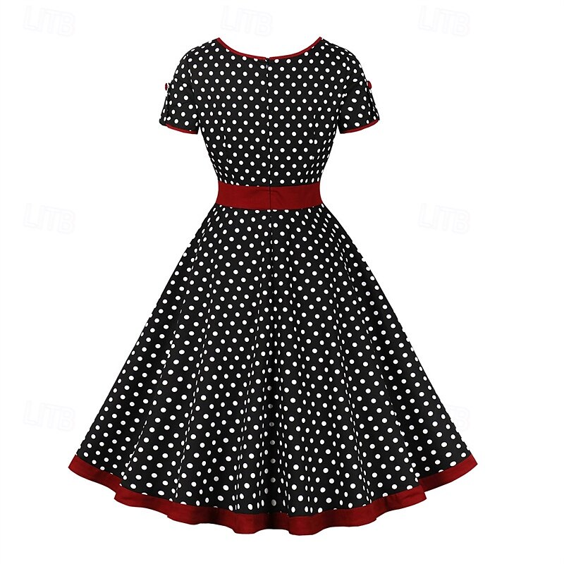 Retro Vintage 1950s Dress Swing Dress Polka Dot Women's Carnival Masquerade Daily Wear Bachelorette Party Adults' Dress Homecoming Dresses 2025 - $34.99 –P18