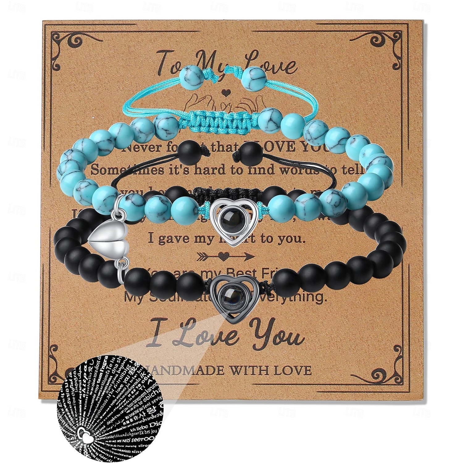 Pulseiras de Toque para Casais Pulseira de Amor Pulseiras Brilhantes para Casais Pulseiras de Toque de Longa Distância Presentes de Relacionamento à Distância para Namorada Joia de Emparelhamento de 2026 por $13.99 –P7