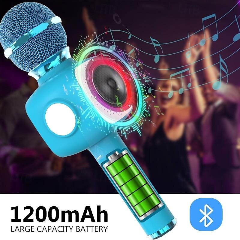 Handheld Wireless Bluetooth Microphone KTV Karaoke Microphone with Speaker for IOS Android Phone Computer 2025 - $23.99 –P7