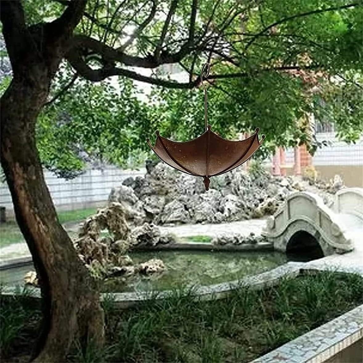 Umbrella-Shaped Bird Trough,Hanging Bird Feeder Tray for Outdoors Metal Bird Bath Pond or Drinker Metal Wild Bird Feeder for Outside Hanging Seed Platform 2025 - $18.99 –P6