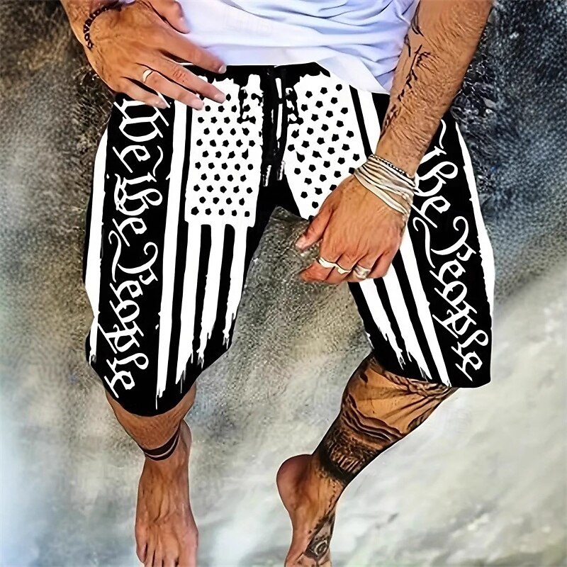 Homens Calção Justo de Natação Shorts de Natação Tecido elástico de 4 vias Bermuda de Surf Calças Com Cordão Com bolsos Natação Surfe Praia Esportes Aquáticos Estampado Verão Primavera de 2025 por $12.99 –P1