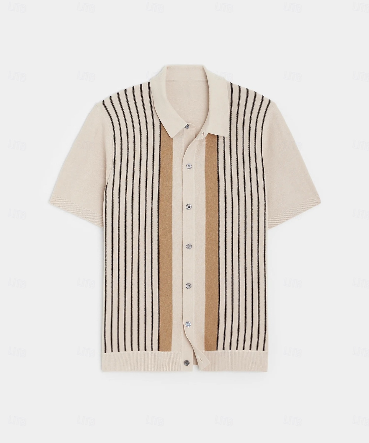 Retro 70. léta Svetr Tričko Kardigan Hippie Tlačítko dolů Proužky Pánské Dovolená Na den Pride Parade Dospělé Vrchní deska Jaro léto 2025 - $26.99 –P1
