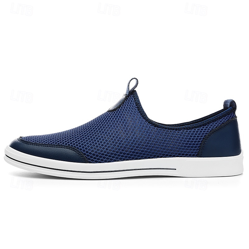 scarpe da ginnastica slip-on da uomo in mesh traspirante – scarpe da passeggio casual leggere con design arioso per l'estate, i viaggi e l'uso quotidiano del 2025 a $46.99 –P4