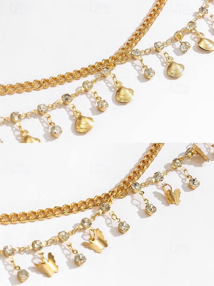 chaîne de ventre étoile dorée avec détails en cristal – bijoux de taille ajustable pour femme, style bohème chic, parfait pour les tenues de plage, les festivals et les fêtes de 2025 ? $11.99 –P8