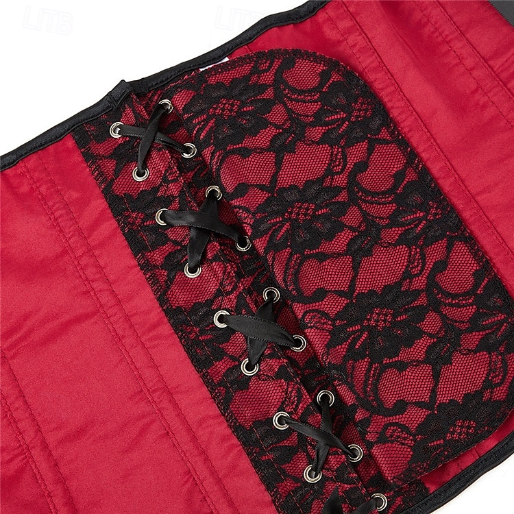 Retro Vintage Punk & Gothic Corset Underbust Corset Bustier Lace up 14 Bones Floral Women's Fantasy Halloween Carnival Party Casual Daily LARP Adults' Corset 2025 - $21.99 –P5