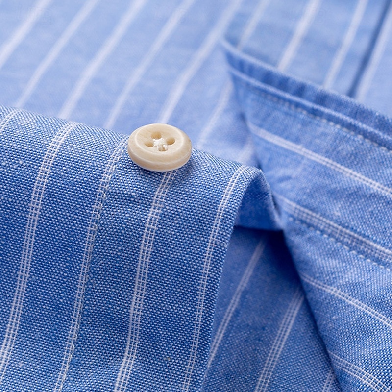 Per uomo Camicia Camicie Camicia con bottoni Banda Matrimonio Feste Blu chiaro Blu reale Blu Marrone Manica lunga Bavero Primavera Autunno Abbigliamento del 2025 a $36.99 –P9