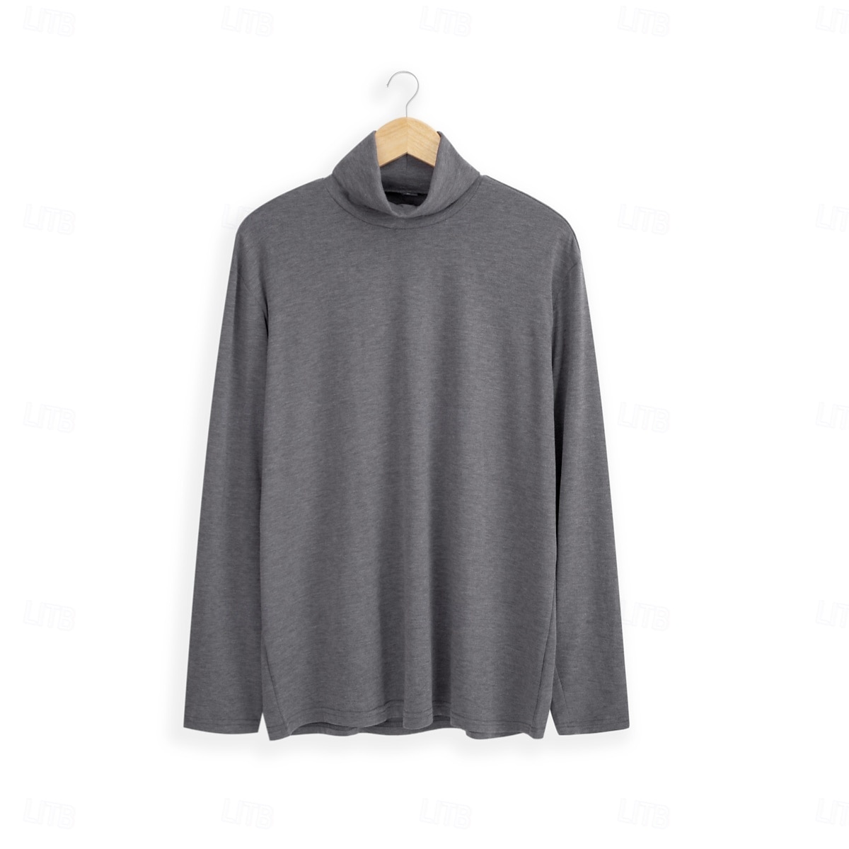 Hombre Camiseta superior Camisa de manga larga Jersey de cuello alto simulado Manga Larga Cuello Alto Cuello de pila Invierno Primavera & Otoño Color sólido Diario Casual Estilo callejero Cuello Alto 2025 - €12.99 –P1