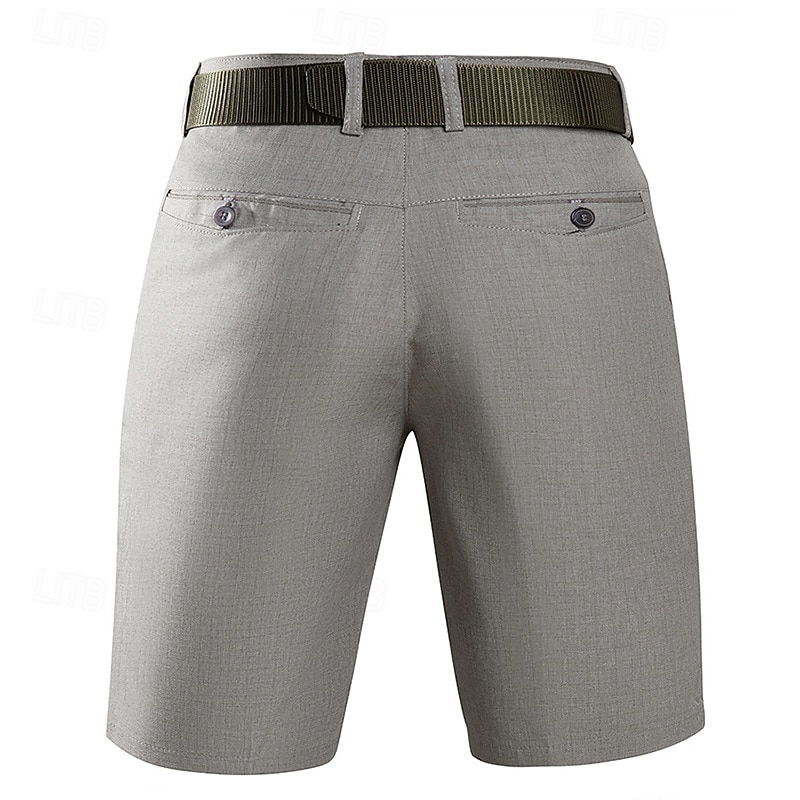 Per uomo Pantaloncini Pantaloncini eleganti Tasche Gamba dritta Liscio Comfort Senza ferro Lunghezza del ginocchio Ufficio Attività commerciale Giornaliero Di tendenza Streetwear Grigio fumo Nero del 2025 a $17.99 –P3