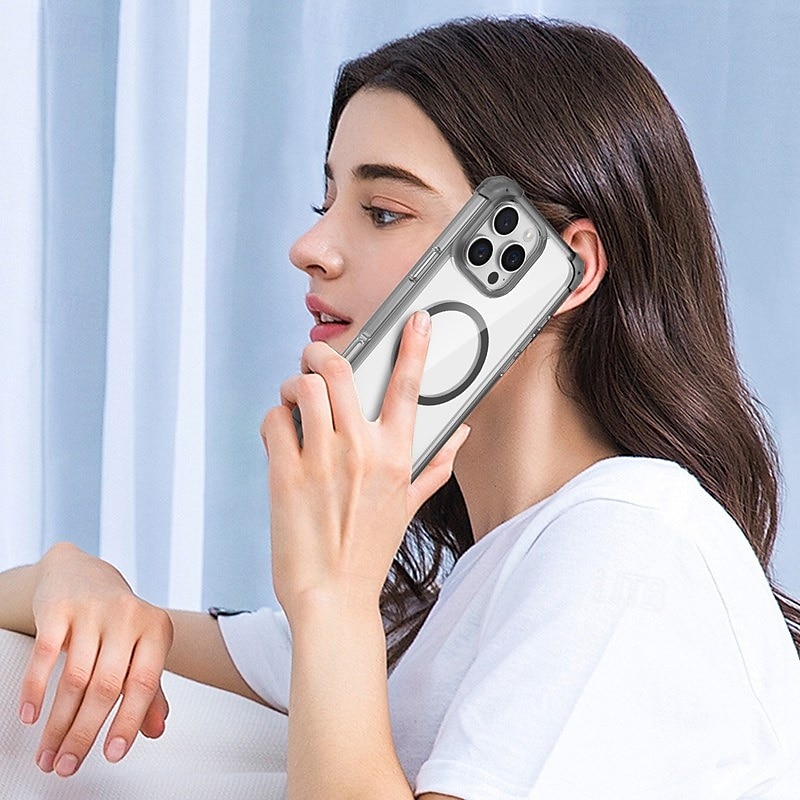 Phone Case For iPhone 16 Pro Max Plus iPhone 15 Pro Max Plus iPhone 14 13 12 Pro Max Plus Back Cover Magnetic Support Wireless Charging Shockproof Retro PC 2025 - $16.99 –P5